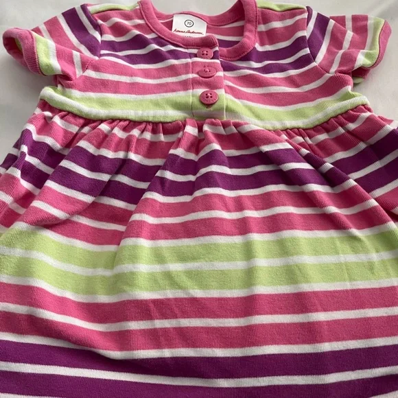 6/$35 Hannah Anderson striped button summer dress size 70 (6/12 months) - Picture 1 of 3